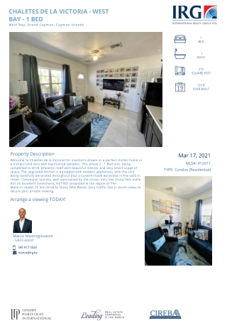 Recently Sold Property - Chaletes De La Victoria - West Bay - 1 Bed