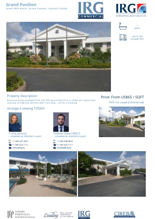 Lease Grand Pavilion - 200 to 500 sq. ft. Property - IRG Cayman