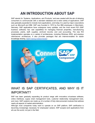 AN INTRODUCTION ABOUT SAP