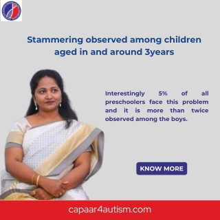 Stammering among children | Autism center in Bangalore | CAPAAR