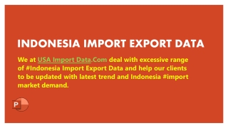 Indonesia Import Export Data