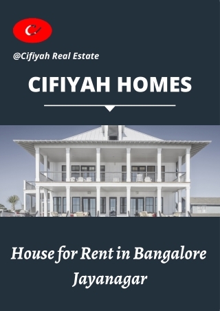 House for rent in Bangalore Jayanagar: 100% Verified Houses