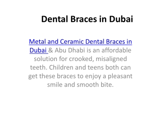 Dental Braces in Dubai