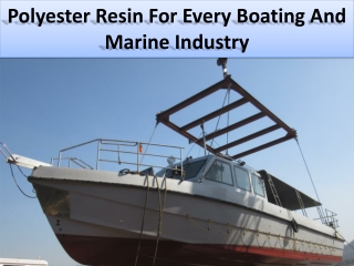 Polyester resin for boat repairs