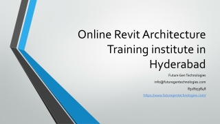 Online Revit Architecture Training institute in Hyderabad