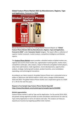 Global Feature Phone Market Research Report Forecast 2026