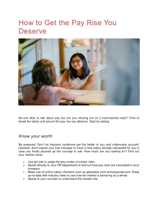 How to Get the Pay Rise You Deserve - EPM Scientific