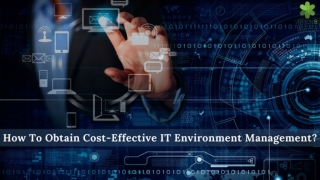 How To Obtain Cost-Effective IT Environment Management?