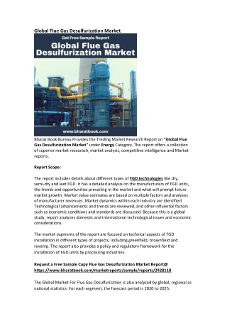 Global Flue Gas Desulfurization Market Research Report Forecast 2025