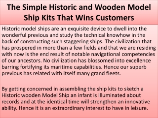 The Simple Historic and Wooden Model Ship Kits That Wins Customers