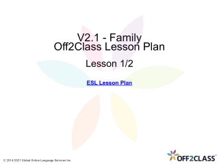 Vocabulary - My Family - ESL Lesson Plan