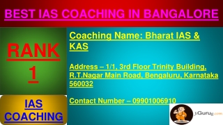 Best IAS Coaching in Banglore