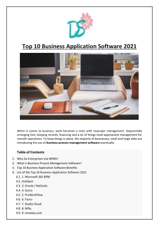 Top 10 Business Application Software 2021
