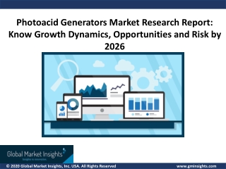 Photoacid Generators Market Trends, Updates 2021-2026