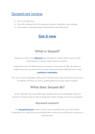 SERped is one of the best SEO tools