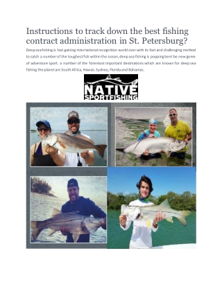 St. Petersburg Fishing Charters | Nativesportfishing.com