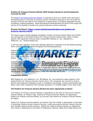 Positive Air Pressure Devices Market