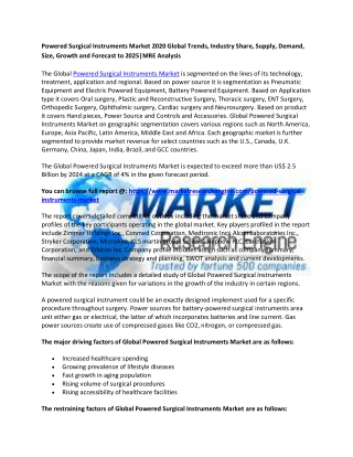 Powered Surgical Instruments Market