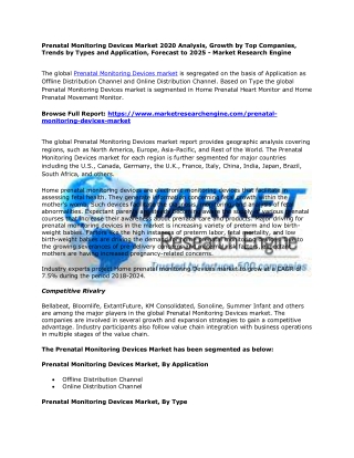 Prenatal Monitoring Devices Market