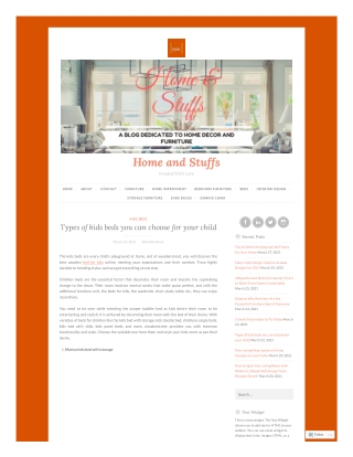 Types of kids beds you can choose for your child