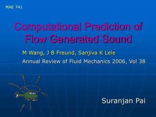 Computational Prediction of Flow Generated Sound