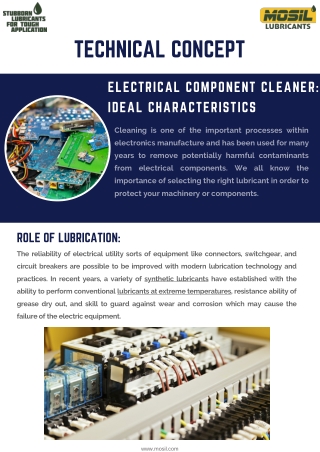 Ideal Characteristics of Electrical Contact Cleaner