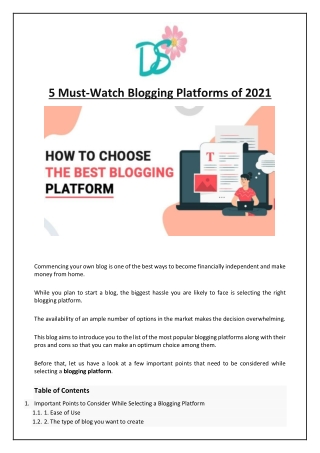 5 Must-Watch Blogging Platforms of 2021