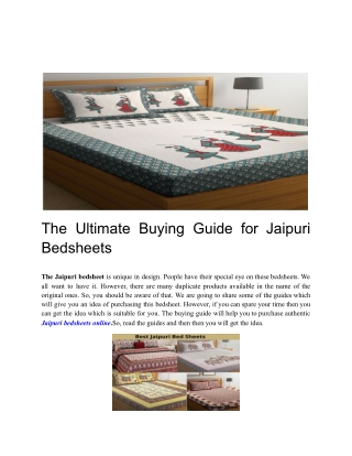 Order Online Jaipuri Bed Sheets at minimal cost from Woodenstreet