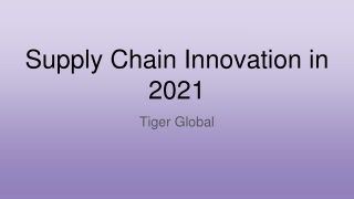 Supply Chain Innovation in 2021