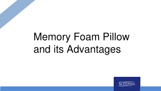 Memory Foam Pillow and its Advantages