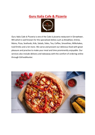 5% Off - Guru Italia Cafe & Pizzeria Restaurant Girrawheen, WA