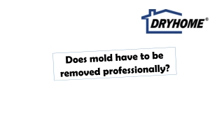 Does mold have to be removed professionally 6 views