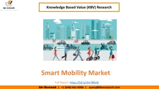 Smart Mobility Market size worth $91 billion by 2026 - KBV Research