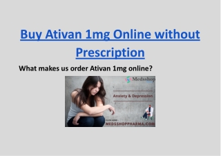 Buy Ativan 1mg Online without Prescription