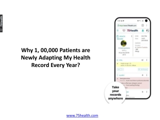 Why 1, 00,000 Patients are Newly Adapting My Health Record Every Year?