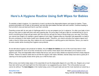 Here’s A Hygiene Routine Using Soft Wipes for Babies