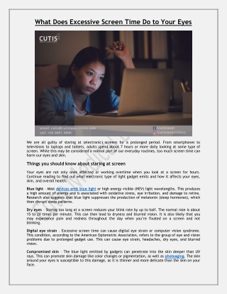What Does Excessive Screen Time Do to Your Eyes