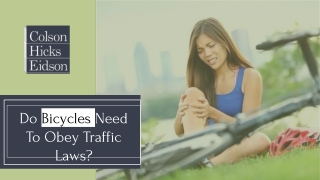 Do Bicycles Need To Obey Traffic Laws?
