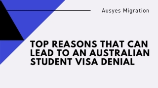 Top Reasons That Can Lead To an Australian Student Visa Denial