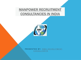 Manpower Recruitment Consultancies In India