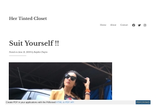 Suit Yourself !! - Her Tinted Closet