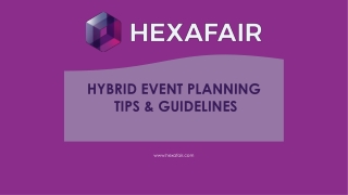 HYBRID EVENT PLANNING  TIPS & GUIDELINES