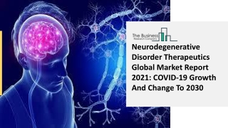 Neurodegenerative Disorder Therapeutics Market Industry Outlook, Opportunities in Market And Expansion By 2030