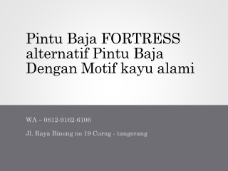 WA 0812-9162-6106 Daftar Harga Pintu Besi Fortress
