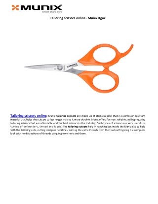 Tailoring scissors online - Munix Kgoc