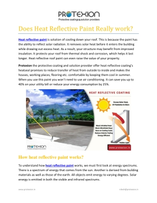 Does Heat Reflective Paint Really work?