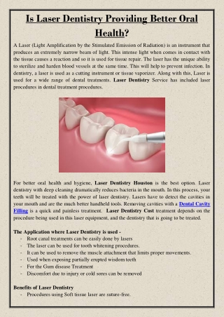 Is Laser Dentistry Providing Better Oral Health?