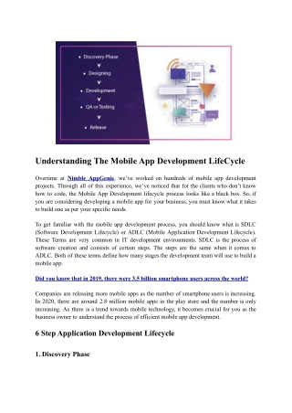 Understanding The Mobile App Development LifeCycle