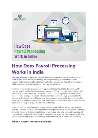 How Does Payroll Processing Works in India