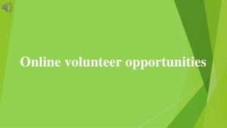 Online volunteer opportunities | Virtual volunteer